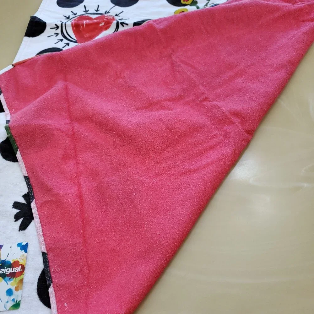 Desigual Botanical Floral Polka Dot Beach Bath Towel - New